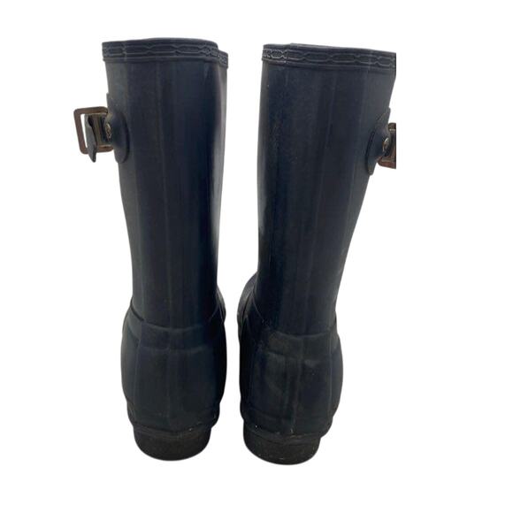 Hunter Short Black Rain Boots Unisex Size 6/7 - Picture 4 of 6